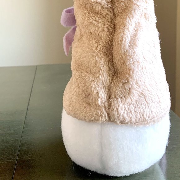 12 1/2" Lavender Flower or Pink Rose Spring Floral Wood Nose Plush Gnome New - Picture 6 of 12